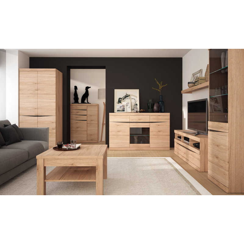 Aryanna Curio Cabinet with tempered glass, Right