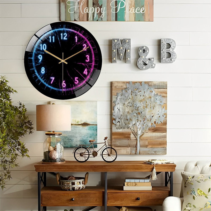 Horloge murale 12 po Neon