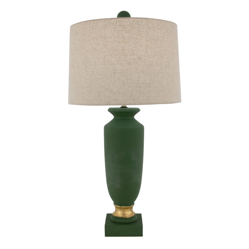 Emmylou Table Lamp, Emerald Green/Gold, Brown