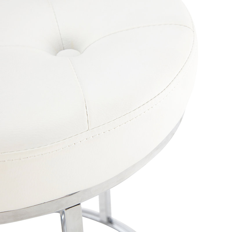 Tabouret de coiffeuse Bailys, Blanc