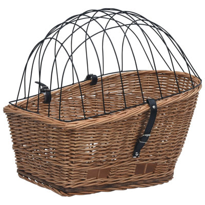 Rebrilliant Bike Rear Basket With Cover 21.7"X12.2"X14.2" Natural Willow
