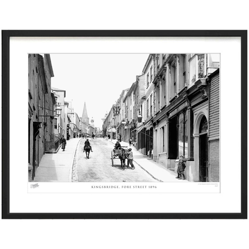 Kingsbridge, Fore Street 1896 - Single Picture Frame Print, 60cm H x 80cm W x 2.3cm D