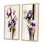 "Fleur d'orchidée rose sur fusion abstraite", 2 pièces sur toile-226812110-226812106
