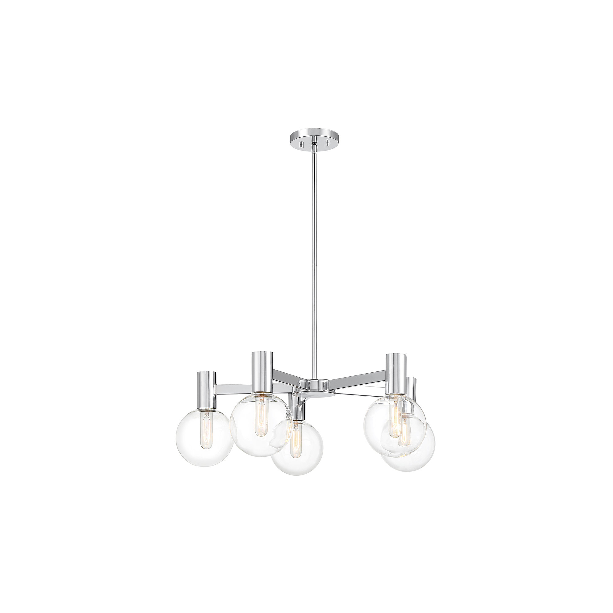 Rorem Chandelier, Chrome, 5 Lights