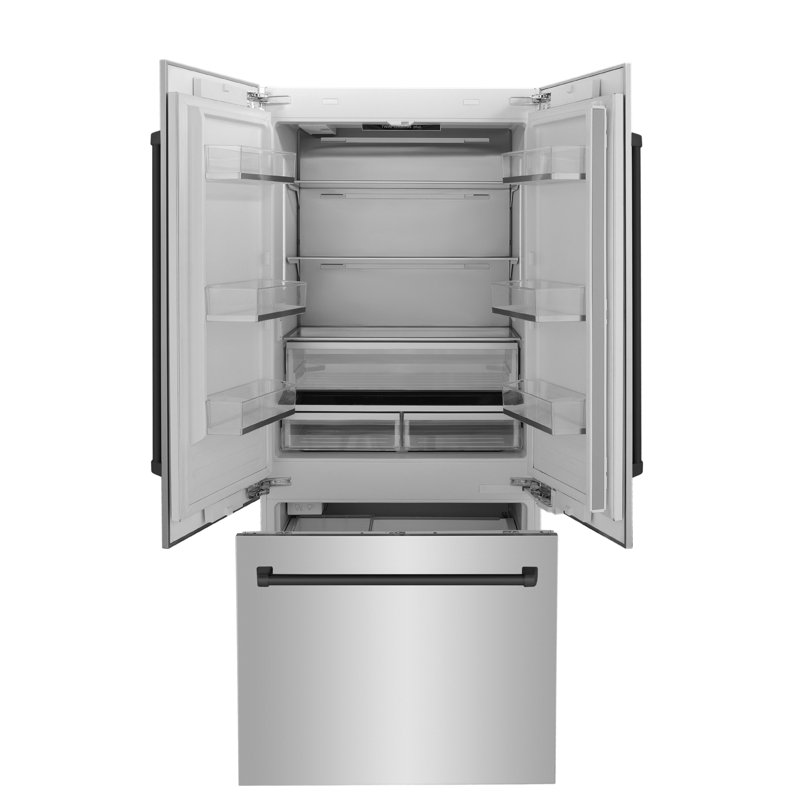 ZLINE 36" 19.6 cu. ft. Built-In 3-Door French Door Refrigerator with Internal Water and Ice Dispenser, Stainless Steel