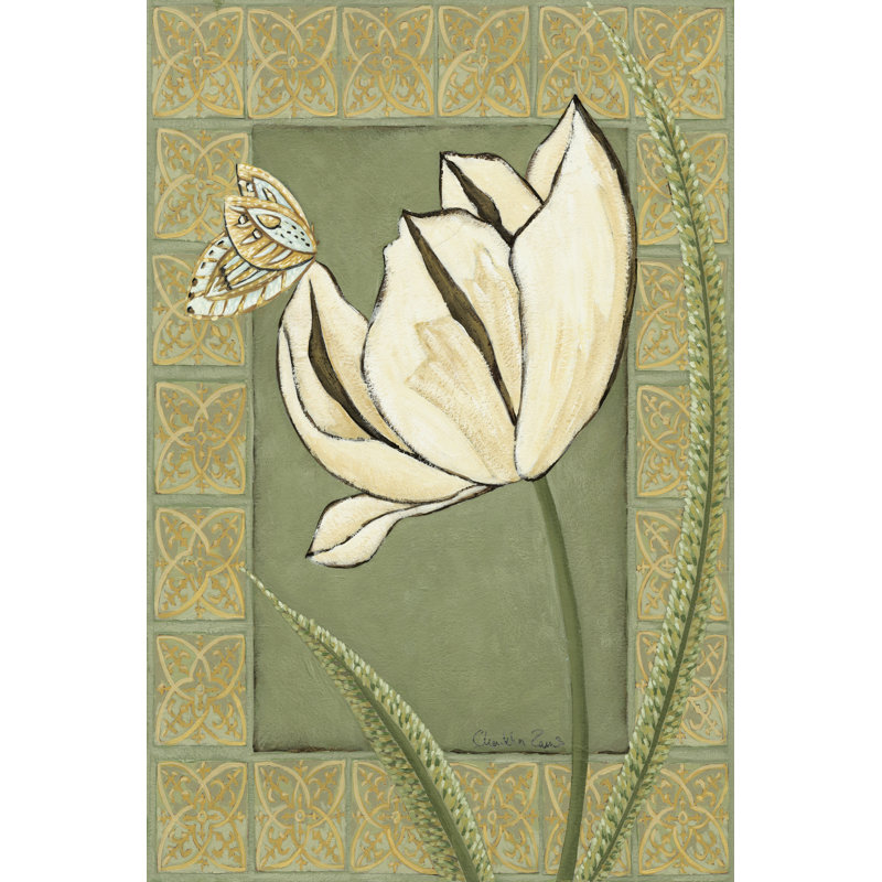 Ivory Tulip II 1 Piece Wrapped Canvas Painting, 30cm H x 20cm W x 3.8cm D