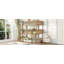 Lit superposé simple en bois d'hévéa simple, avec échelles, lit superposé détachable, double au-dessus d'un lit simple au-dessus d'un lit simple-97910343