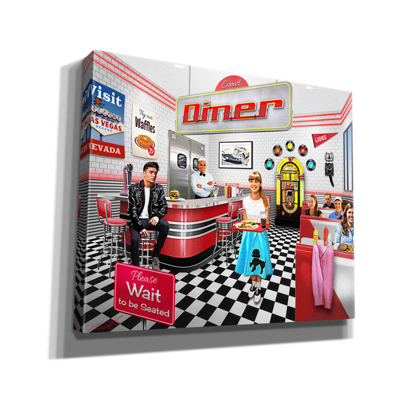 '37 Comet Diner' by Chris Dobrowolski, Canvas Wall Art, 20" H x 24" W x 0.75" D