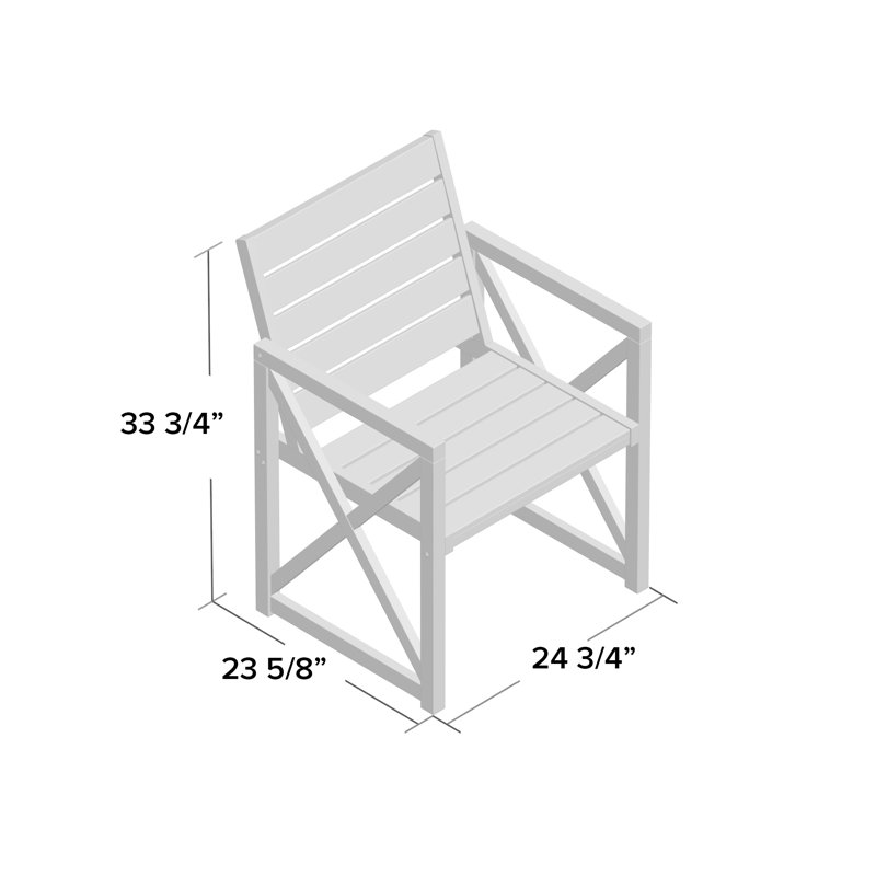 Fauteuil de patio Aguayo, Blanc / Chêne