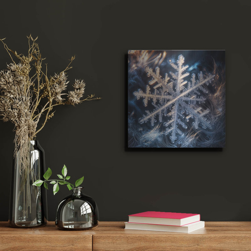  «Snowflake 1» par Rey Klimt, art mural en métal, 36 po x 36 po, H 12 po x l 12 po