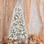 Arbre de Noël floqué avec lumières-1765460848