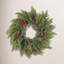 Couronne de Noël en PE 24 "avec pommes de pin et baies rouges