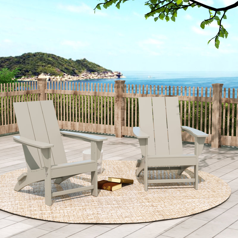 Joubert Foldable Outdoor Adirondack Set, Sand