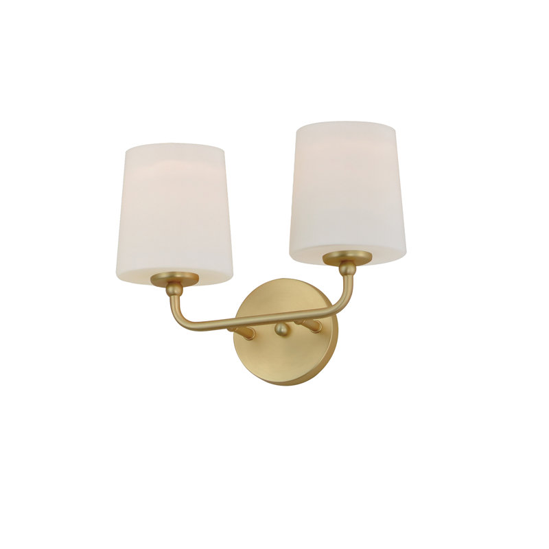 Areia Steel Armed Sconce, Satin Brass