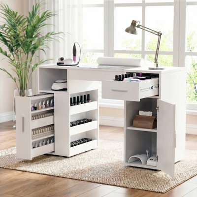 Glass Particle Board / Chipboard Computer Desk