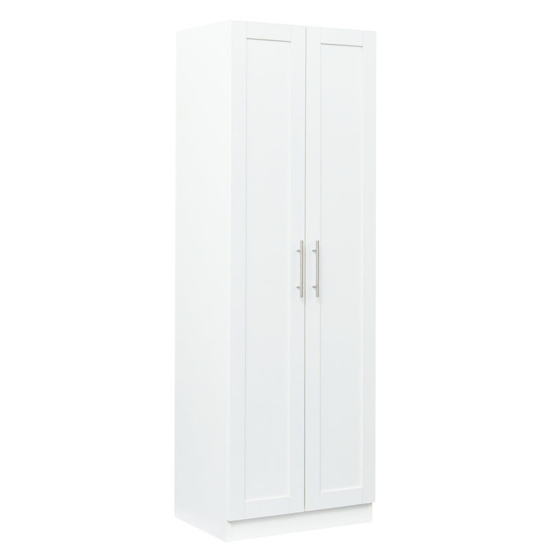 Armoire de cuisine 2 portes et 3 portes pour garde-robe et cuisine, blanc, 4 rangements, panneau de particules de 15 mm, armoire de cuisine et 2 portes, 3 cloisons, construction stable