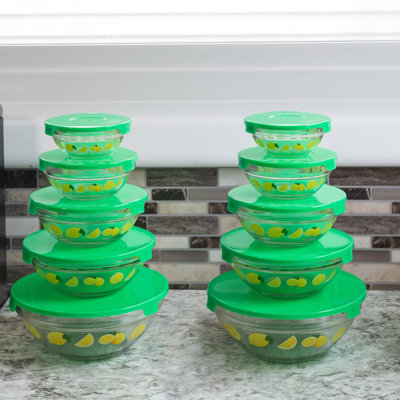  20-Piece Glass Storage Containers with Lids by Classic Cuisine