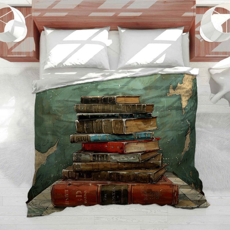 Housse de couette pour livres, Housse de couette pour lit simple