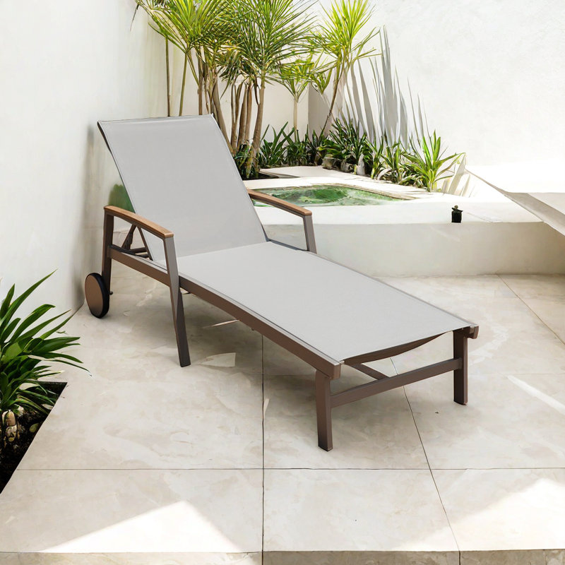 Satbar Outdoor Metal Chaise Lounge