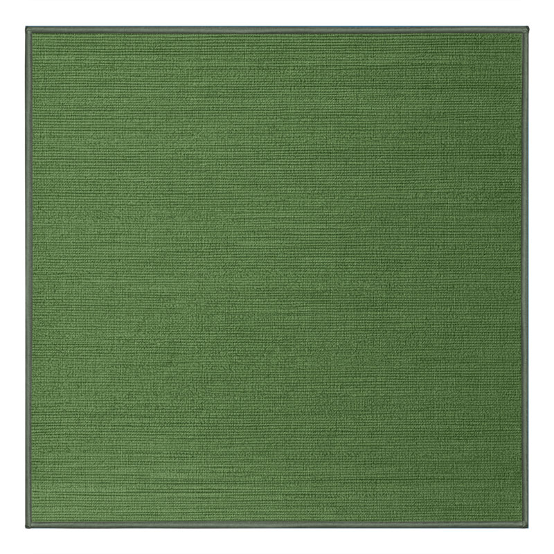 Machine Washable Solid Green Area Rug, Round 7'