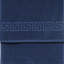 Serviette de toilette en coton turc bleu marine à motif grec, 76 x 41 cm