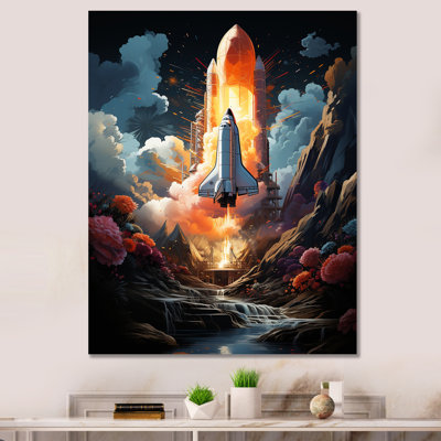 Lancement de la Navette spatiale moderne I sur toile