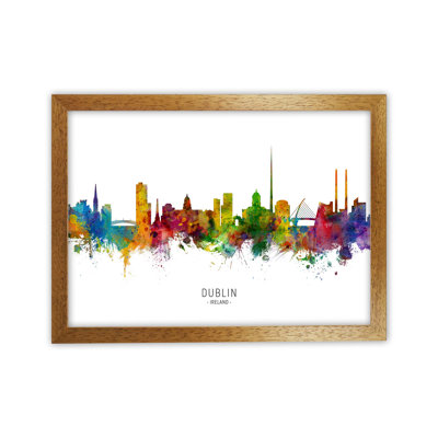 Dublin Ireland Skyline by Michael Tompsett - Print