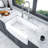 White Farmhouse Sink - 33 Inch White Kitchen Sink Ceramic Arch Edge Apron Front Single Bowl Farm Kitchen Sinks