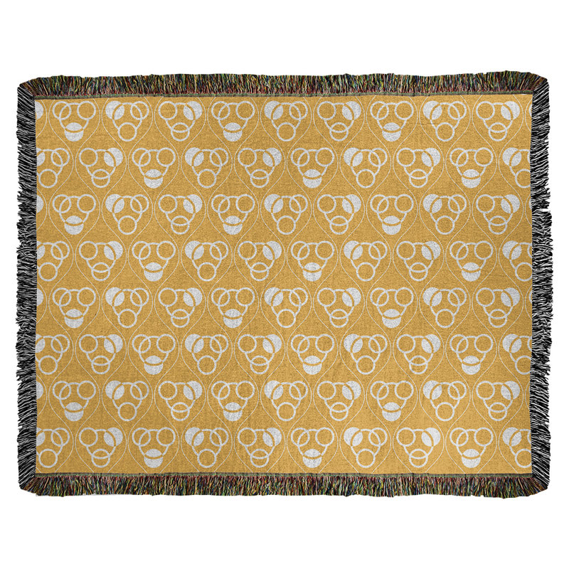 Couverture en coton tissé Classic, L 50 po x L 60 po, Jaune