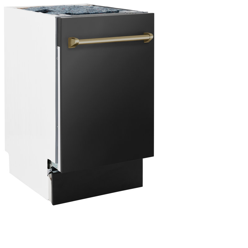 ZLINE 18" 15 dBA Top Control Dishwasher, Champagne Bronze
