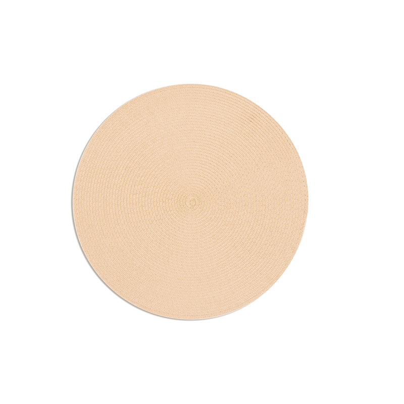 Round pieces of gray placemats 36cm, Cream/Brown