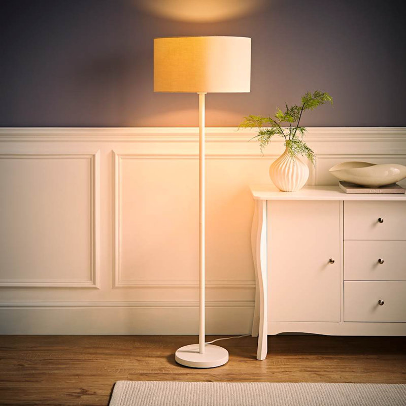 Romeir 148cm Matte Traditional Floor Lamp, Natural, No