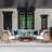 Savannah Aluminum Lounge - Oak/Raffia