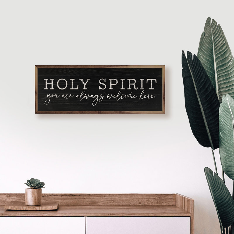 Holy Spirit Black, Black, 24" W x 8" H