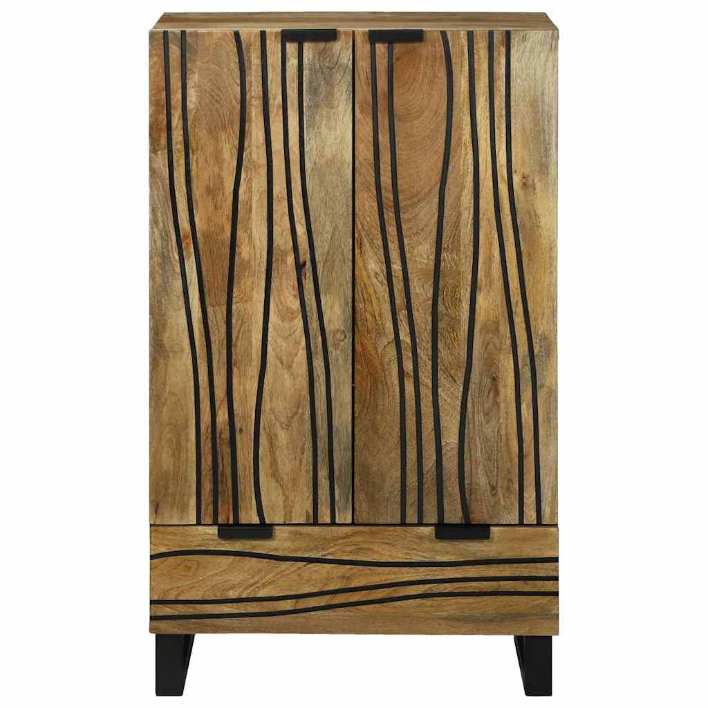 Highboard With Drawer 60 X 33 X 100 Cm Solid Mango Wood
