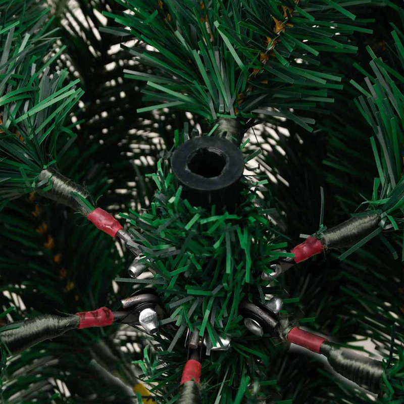Artificial Christmas Tree with LEDs with Stand Green, 4.92 ft