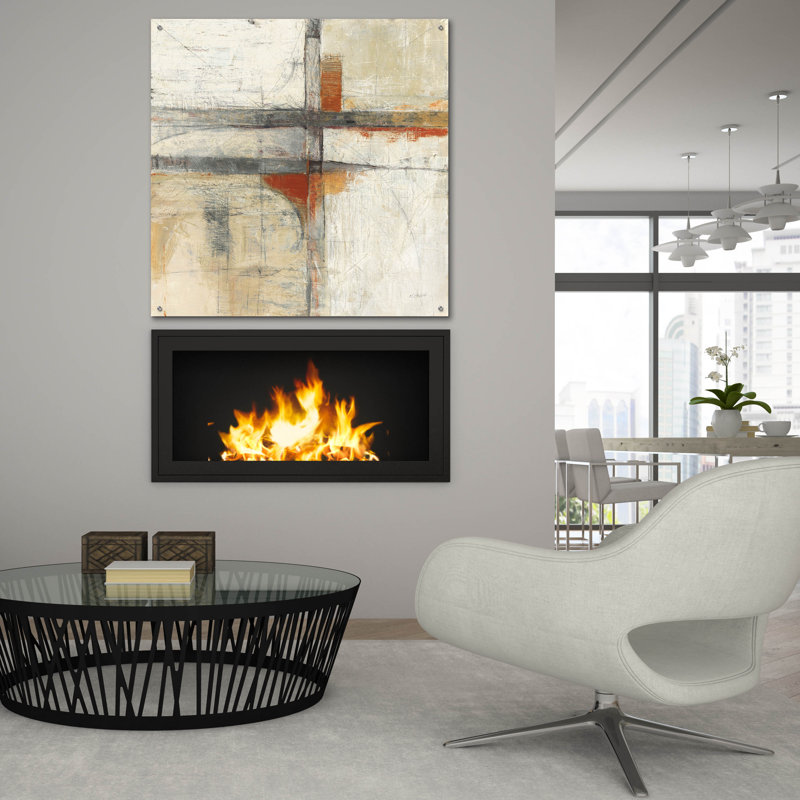 Art mural en verre Ivy Bronx, H 36 po x l 36 po x P 0,2 po