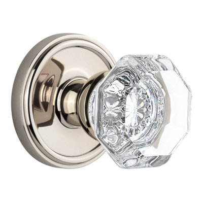 Grandeur Georgetown Rosette Double Dummy with Chambord Crystal Door Knob