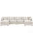 Modular Sectional Sofa, 130.7 Inch U Shaped Couch Set For Living Room, 4-Seater Comfy Cloud Couches With Movable Ottoman, Diy Combination, Chenille-1119784319