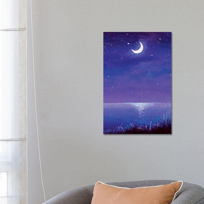 Night Seascape by Valery Rybakow - Wrapped Canvas Gallery-Wrapped Canvas Giclée, 66.04 cm H x 45.72 cm W x 3.175 cm D