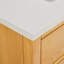 Dayton 36" Woodgrain Vanity With Pure Quartz Top And Ceramic Basin