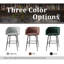BLACK METAL SWIVEL COUNTER CHAIR IN LIGHT GREY CHENILLE-1487209463