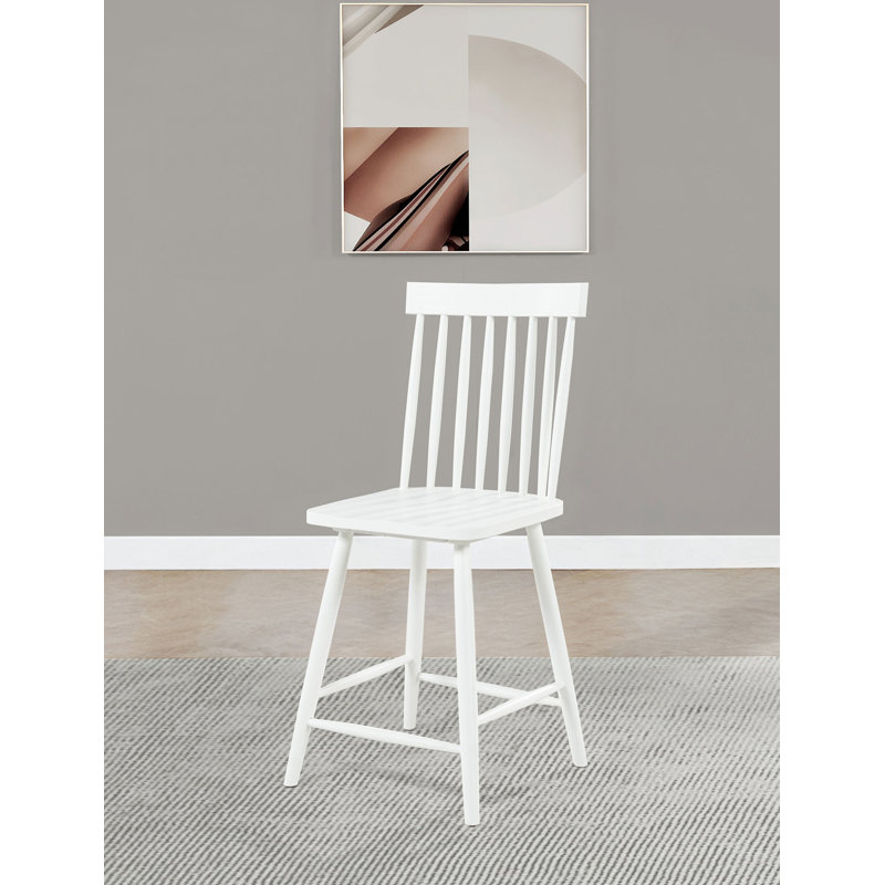 Chaise de comptoir transitionnelle l 19,4 po, White