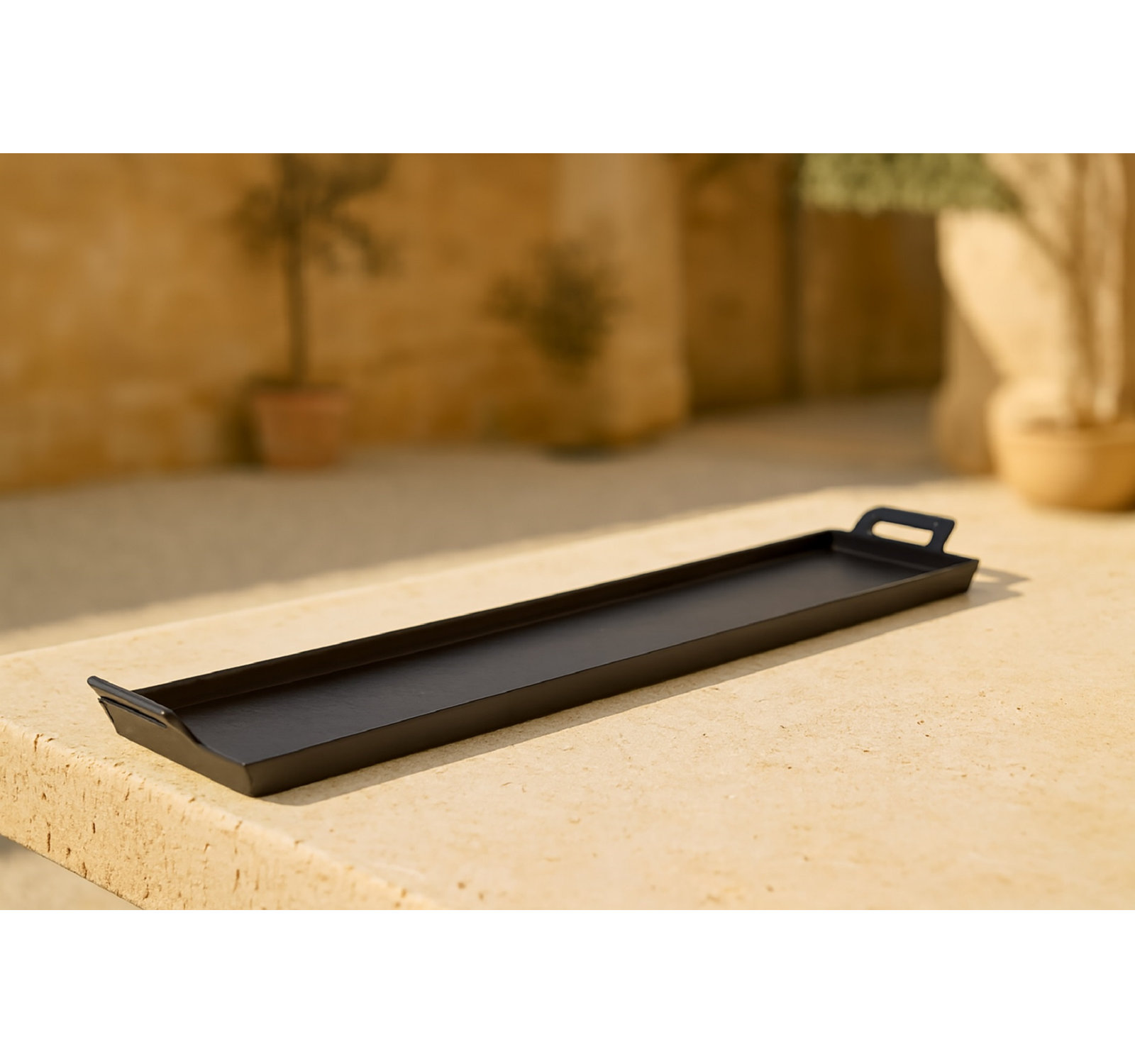 Aluminum Decorative Tray, 2" H x 5" W x 30" D