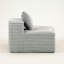Siège 2 places gris fumée avec tissu en velours côtelé doux, toute structure, apparence moderne, sans assemblage, rembourrage en éponge haute densité et coussins décoratifs Moon Bay en gris, velours côtelé luxueux, style-365673044