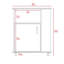 Armoire à micro-ondes inférieure Kit, une porte, trois tablettes latérales-588998788
