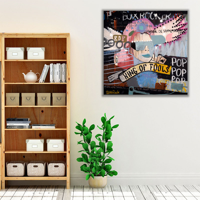«King of Fool», reproduction d'art sur toile, H 30 po x l 30 po