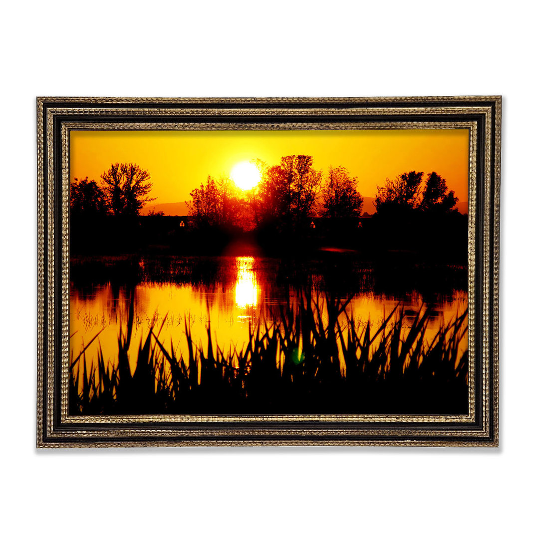 Orange Sunset River - Druck