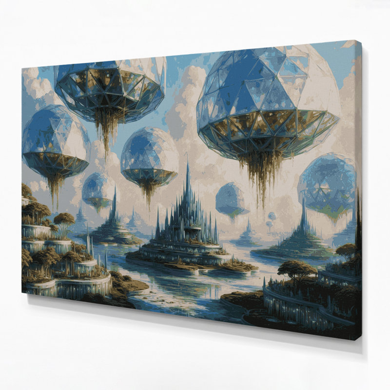 Art mural sur toile Sci Fi Dome, H 11 po x l 14 po