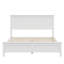 Lit plateforme moderne en bois massif blanc